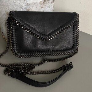 Sondra Roberts Vegan Leather Whipstitch Chain Bag